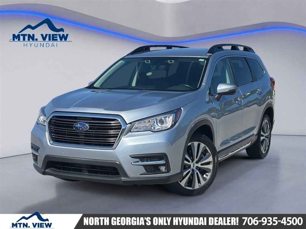 2022 Subaru Ascent Limited in Ice Silver Metallic — front three-quarter view