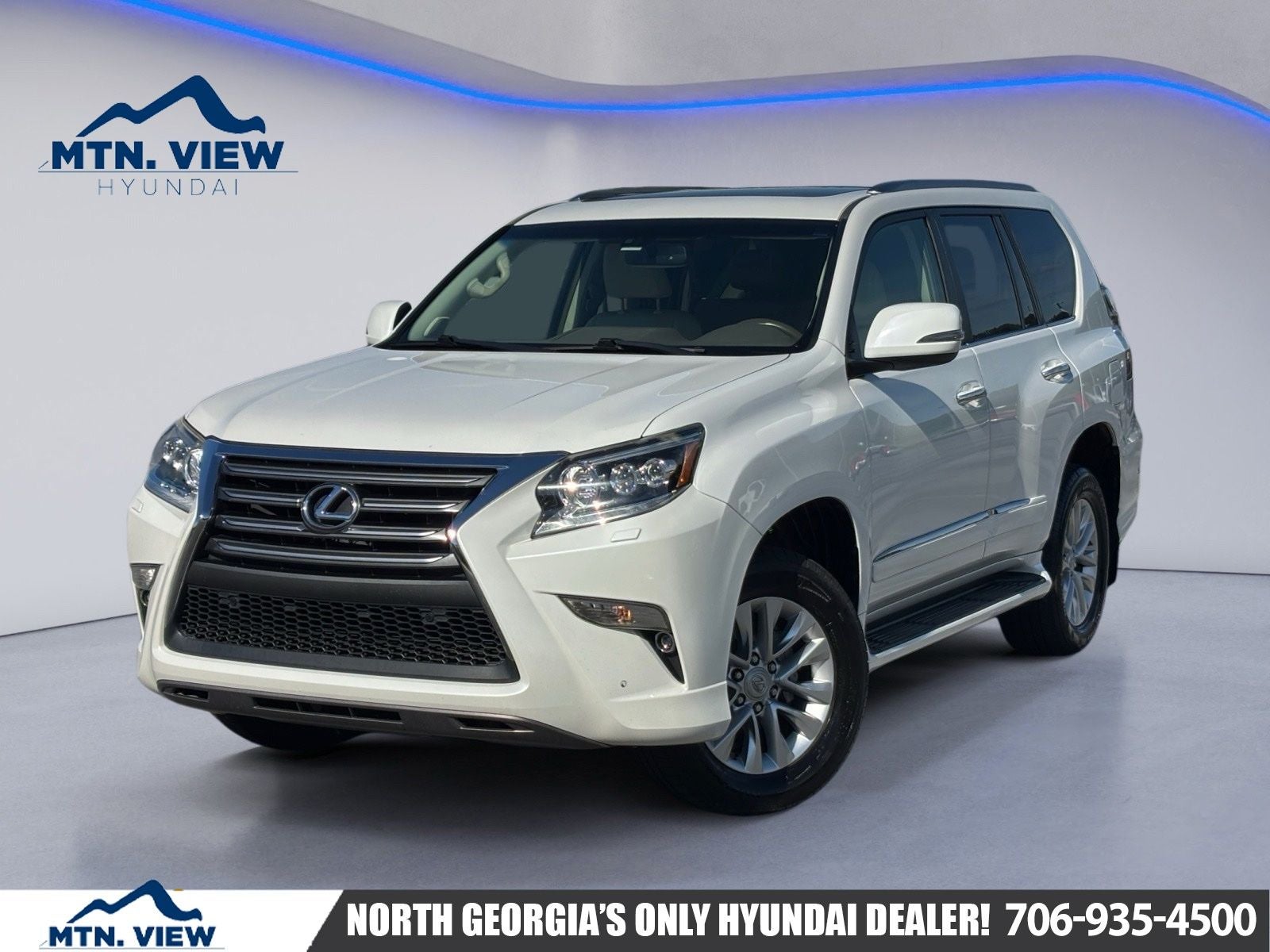 2017 Lexus GX 460 in Starfire Pearl — front three-quarter view
